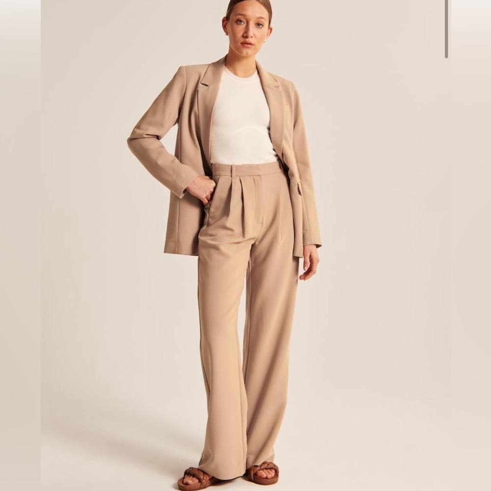 A&F Sloane Tailored Pant In Khaki Tan Women’s Size XS